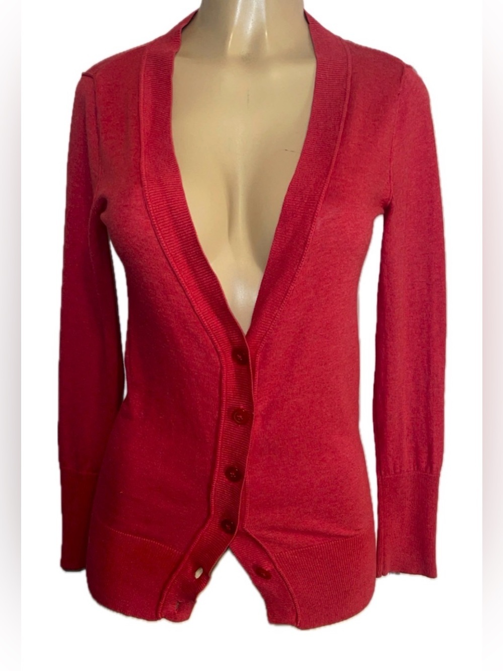 Mossimo Supply Co. Deep Magenta Pink Button Front Cardigan Women’s Small